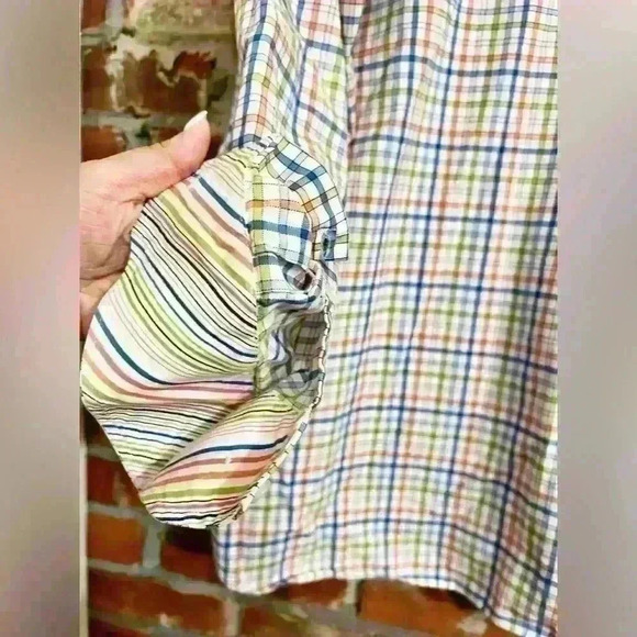 Tailorbyrd Multicolor 100% Cotton Striped Button Down Size XXL - Picture 7 of 8